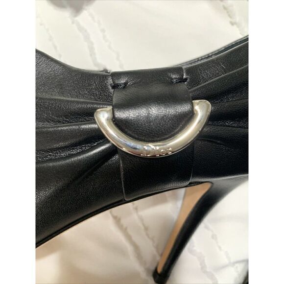Christian Dior Authentic Genuine Leather Solid Black ankle Booties Heels 9 - Picture 10 of 10